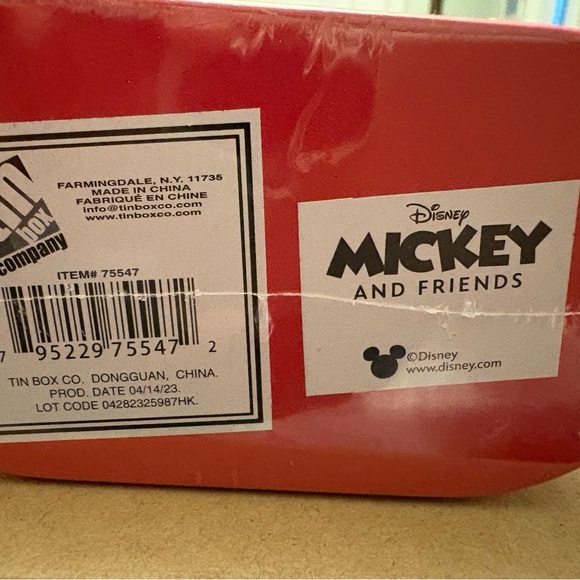Disney Mickey and Friends Red Tin Box - Picture 3 of 3